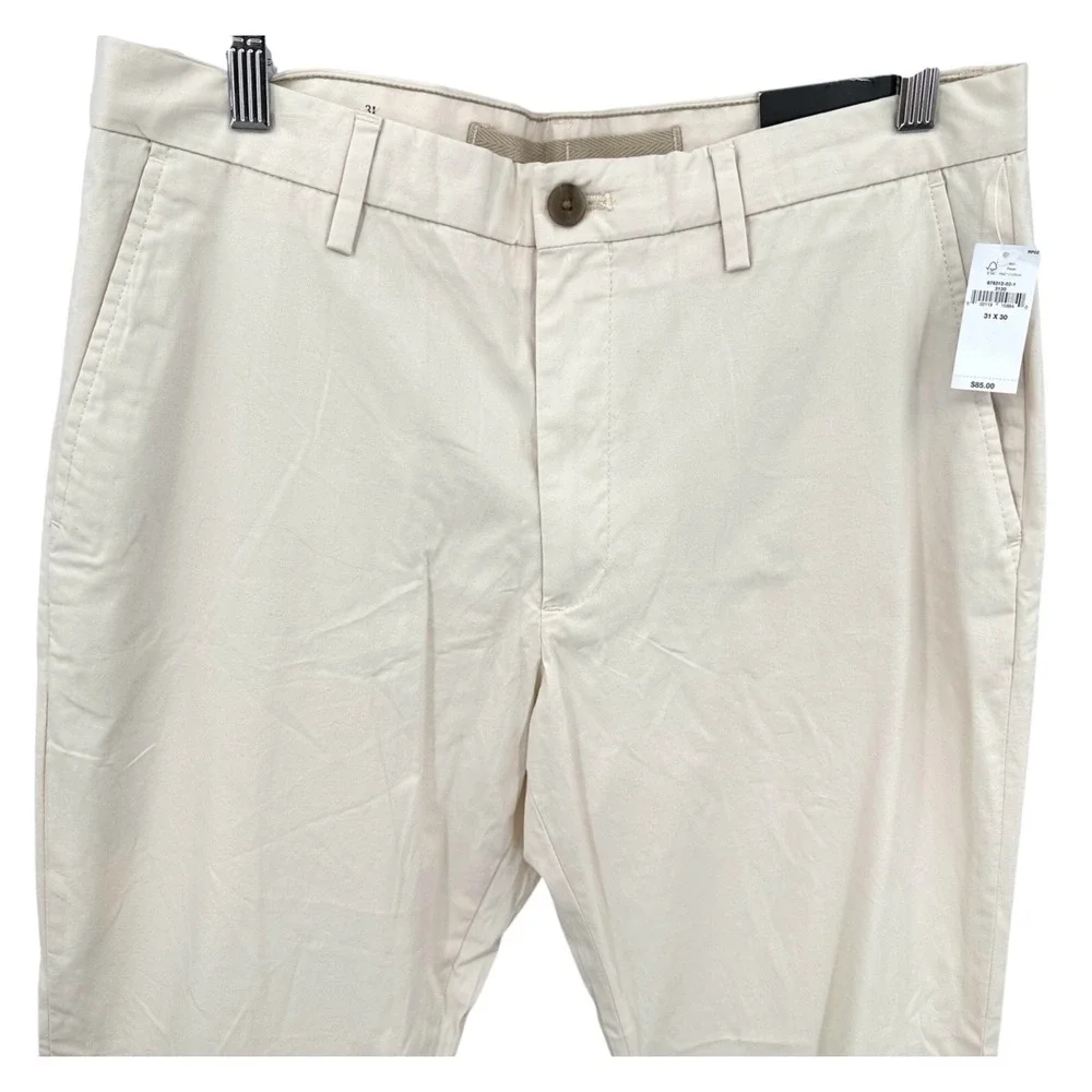Banana Republic Summer Weight Chino Pants Men's 31x30 Slim Fit Light Khaki NEW